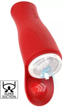 Hidden Desire Super Suction Nutbuster Triple Masturbator Red