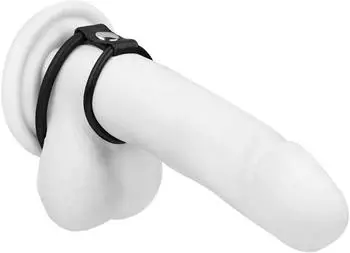 Rimba Penis- und Hodenringe aus Gummi Schwarz &Oslash; 3,5 und 5 cm