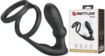 Pretty Love Emoni Cockring mit Analplug