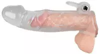 Crystal - Penis Sleeve mit Verl&auml;ngerung & Vibration 1 St