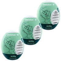 Satisfyer Egg Riffle - Ei-Masturbator-Set (3 St&uuml;ck) transparent