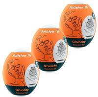 Satisfyer Egg Crunchy - Eier Masturbator Set (3 Stk.) transparent