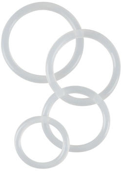 Orion Clear Cock Ring Set (4pcs.)