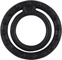 You2Toys - St&auml;hlerner Penis-Hoden-Ring in Einem schwarz