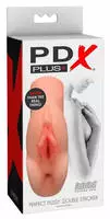 PDX Masturbator Perfect Pussy: Double Stroker mit Massagerillen - Plus