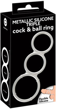 You2Toys Metallic Silicone Triple Ring