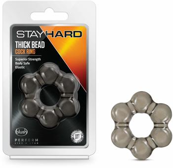 Blush Stay Hard Thick Bead Cock Ring Black