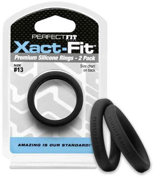 Perfect Fit #13 Xact-Fit Cockring 2-Pack Black