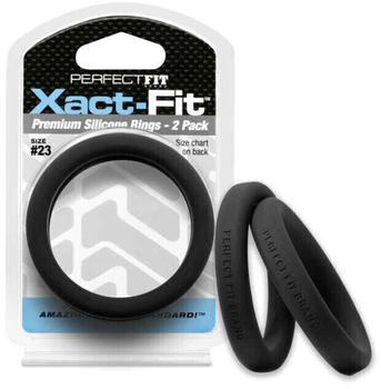 Perfect Fit #23 Xact-Fit Cockring 2-Pack Black