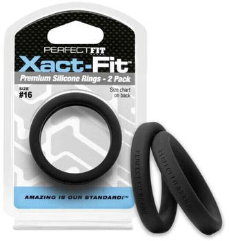 Perfect Fit #16 Xact-Fit Cockring 2-Pack Black