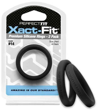 Perfect Fit #14 Xact-Fit Cockring 2-Pack Black