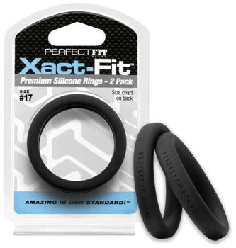 Perfect Fit #17 Xact-Fit Cockring 2-Pack Black
