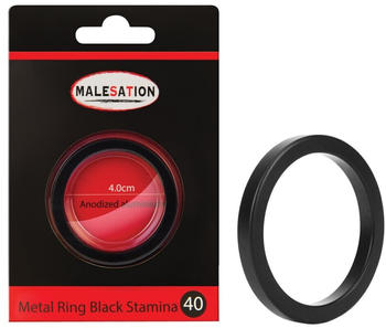 Malesation Metal Ring Black Stamina 40