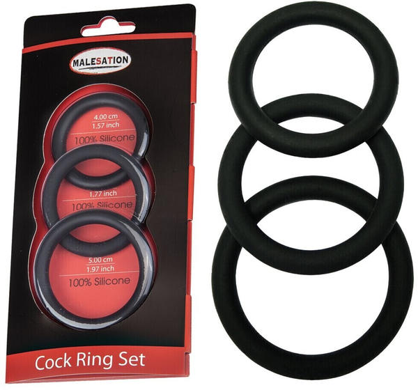 Malesation Cock Ring Set (Ø 4,00 cm, 4,50 cm, 5,00 cm)