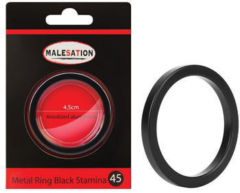 Malesation Metal Ring Black Stamina 45