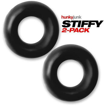 Oxballs STIFFY 2-pack Bulge Cockrings - Tar Ice