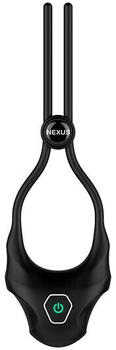 Nexus Forge Vibrating Adjustable Lasso Silicone Cock Ring Black
