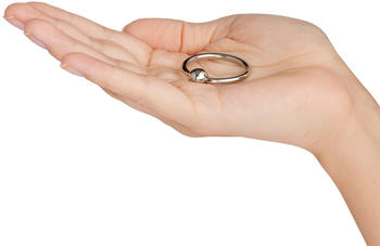 Kiotos Glans Ring with Ball - Silber