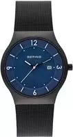 BERING 14440-227, Bering 14440-227 Herrenuhr, Milanaise/Solar, Schwarz