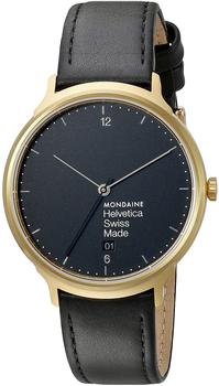 Mondaine Unisex-Armbanduhr Helvetica No1 Light Analog Quarz Leder MH1.L2221.LB