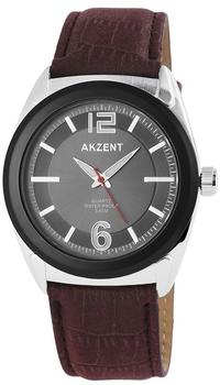 Akzent Herren-Armbanduhr XL Analog Quarz verschiedene Materialien SS7511600009