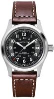 Hamilton H70455533 Automatik Armbanduhr Khaki Field Auto 38 mm Braun/Schwarz