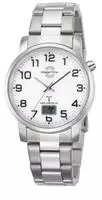 Funkuhr MASTER TIME "Basic", silber (silberfarben, wei&szlig;), Armbanduhren, Herren,