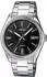Edelstahl, schwarz, silberfarben: Casio Collection MTP-1302