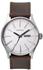 Nixon The Sentry Leather Silver / Brown