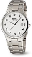 Boccia Titanium 3512-08, Boccia Titanium 3512-08 Herrenarmbanduhr Wei&szlig; male,