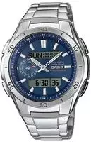 Casio Funk Funkchronograph Solaruhr, Armbanduhr, Digitaluhr,Edelstahlarmband, bis 10