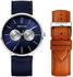 blau, braun, Nylon, silberfarben: Bering Classic 14240