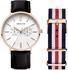 Leder, roségoldfarben, rot, weiß: Bering Classic 14240