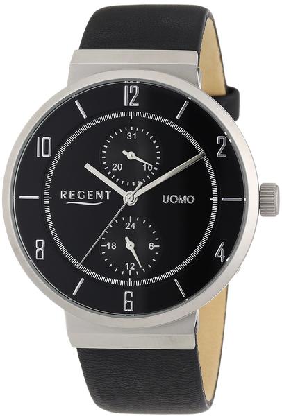 Regent Herren-Armbanduhr XL Uomo Analog Quarz Leder 11110611