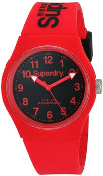 Superdry Herren Analog Quarz Uhr mit Silikon Armband SYG-SYG164RB
