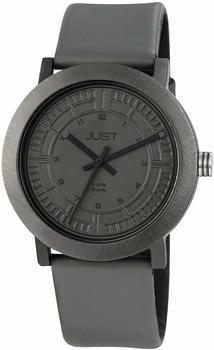Just Watches Herren-Armbanduhr XL Analog Quarz Leder 48-S9627-GR