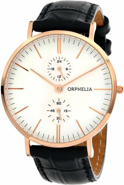 Orphelia Herren-Armbanduhr Analog Quarz Leder
