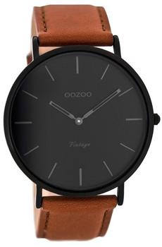 oozoo-vintage-armbanduhr-mit-lederband-cognac-schwarz-44-mm