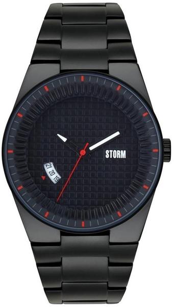 Storm Herren-Uhr Mineralglas Quarzuhr Edelstahl-Armband schwarz UST47321BK
