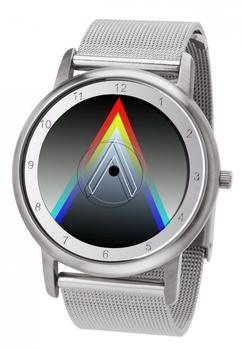 Rainbow Avantgardia Vee (NEUES DESIGN), Armband:weißes Echtleder Armband