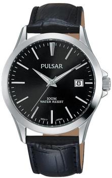 PULSAR Herren Analog Quarz Uhr mit Leder Armband PS9457X1