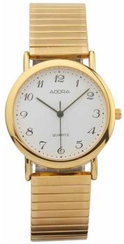Adora Armbanduhr Analoguhr Edelstahluhr gelbgoldfarben mit Zugband Adora 28634