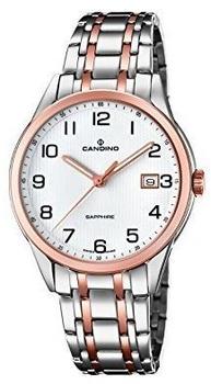 Candino Herren Datum klassisch Quarz Uhr mit Edelstahl Armband C4616/1