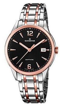 Candino Herren Datum klassisch Quarz Uhr mit Edelstahl Armband C4616/3