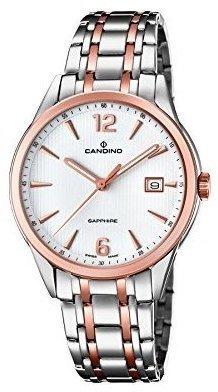 Candino Herren Datum klassisch Quarz Uhr mit Edelstahl Armband C4616/2