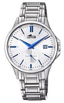 Lotus Watches Herren Datum klassisch Quarz Uhr mit Edelstahl Armband 18423/1