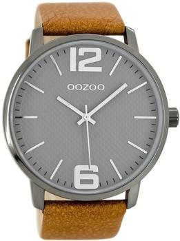 oozoo-c8502-herrenuhr-braun-grau