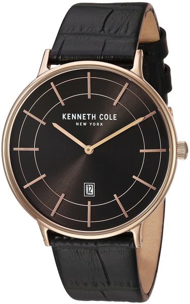 Kenneth Cole New York Herren Uhr Armbanduhr Leder KC15057014