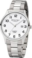 Quarzuhr REGENT, edelstahlfarben, Armbanduhren, Herren, Quarzuhr, Armbanduhr,