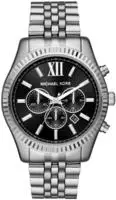 Robuste Herrenuhr der Marke Michael Kors in der Farbe Silber. Das Geh&auml;use hat einen